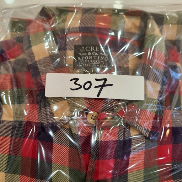 VTG J.Crew Sporting Goods Men's L Plaid Flannel Shirt Long Sleeve Multi-Color - Picture 15 of 15